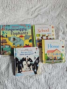 Childrens Board Books-school, Home, Penguin, Elephant Interactive